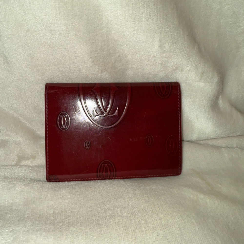 Cartier Birthday Red Embossed Leather Wallet
